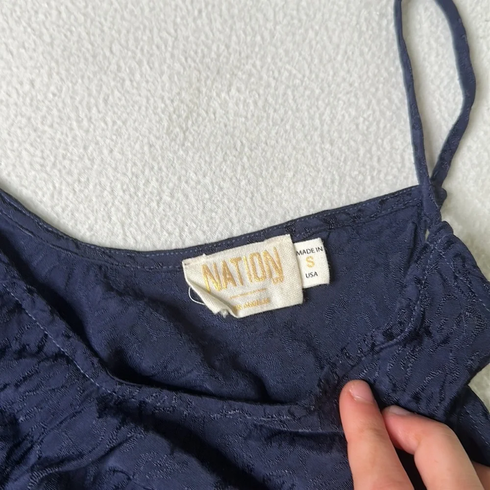 NATION LTD Matching Navy Leopard Set: Aya Cami & Fremont Un-Jogger
